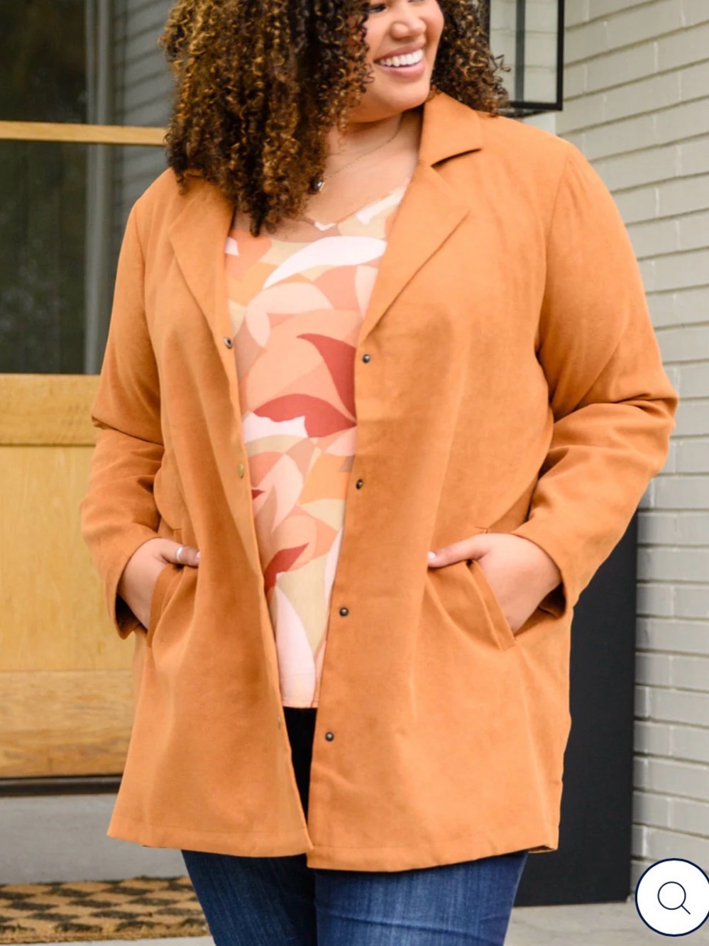 ANDREE BY UNIT 2X Women's Blazer Jacket in Rust